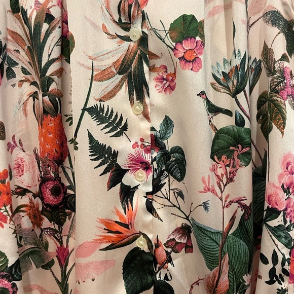 Banana Republic Floral Sleeveless Blouse - Pink and Green - Picture 2 of 4